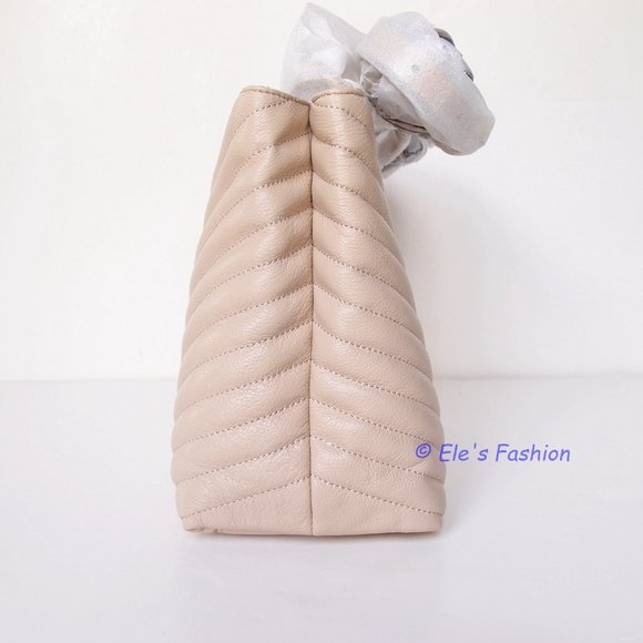 ❤️NWT Rebecca Minkoff Edie Lrg Top Handle Satchel Crossbody Bag SAND DUNE Beige - Picture 7 of 15